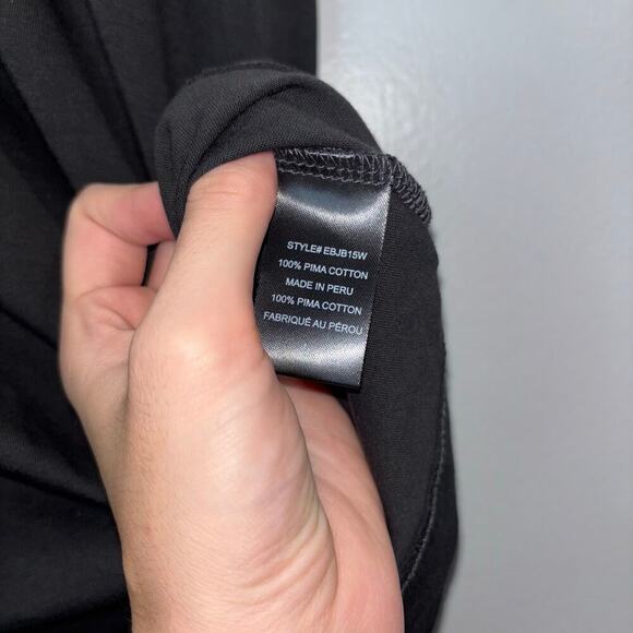 Adam Lippes 100% Pima Cotton Crewneck Tee – Black – Size Large (NWT) - Picture 13 of 14